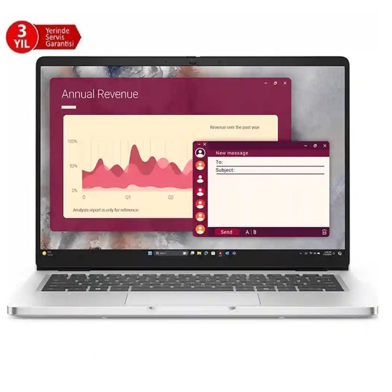 DELL NB PRO 16 ULTRA5 235U 16GB 512SSD DOS (3 YIL YERİNDE GARANTİ)