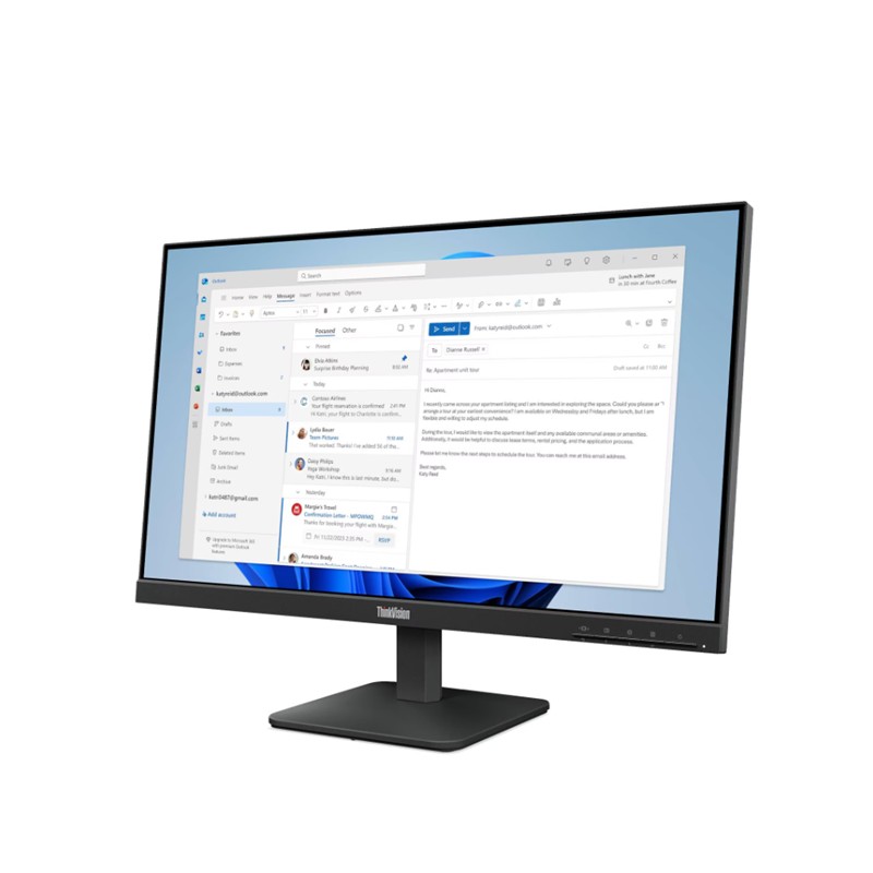 27" LENOVO S27I-30 THINKVISION 63DFKAT4TK FHD 4MS 100HZ HDMI+VGA WLED MONITOR (3 YIL GARANTİ) - Resim 3